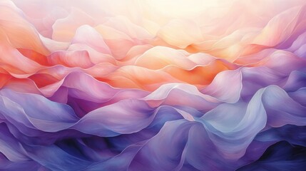 Obraz premium Colorful Abstract Waves of Light and Texture in Soft Pastels