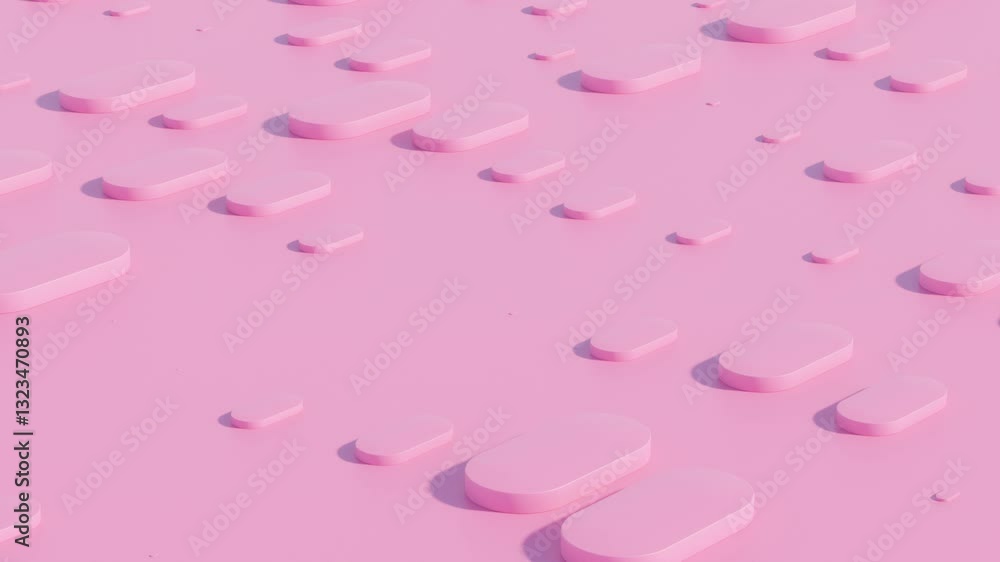 Poster abstract 3d continuous geometric animation in seamless loop with smooth transitions, perfect for des