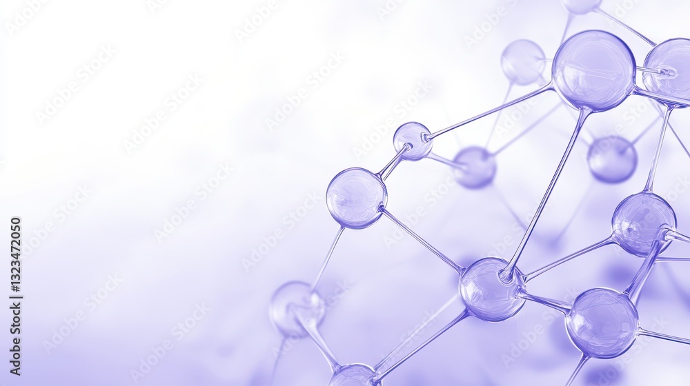 Aufkleber intricate molecular structure, a visual representation of interconnected atoms and bonds in complex 