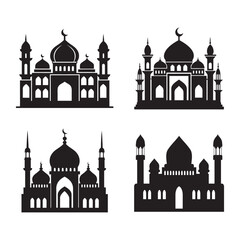 Elegant Mosque Vector Illustration for Multifunctional Design Applications
