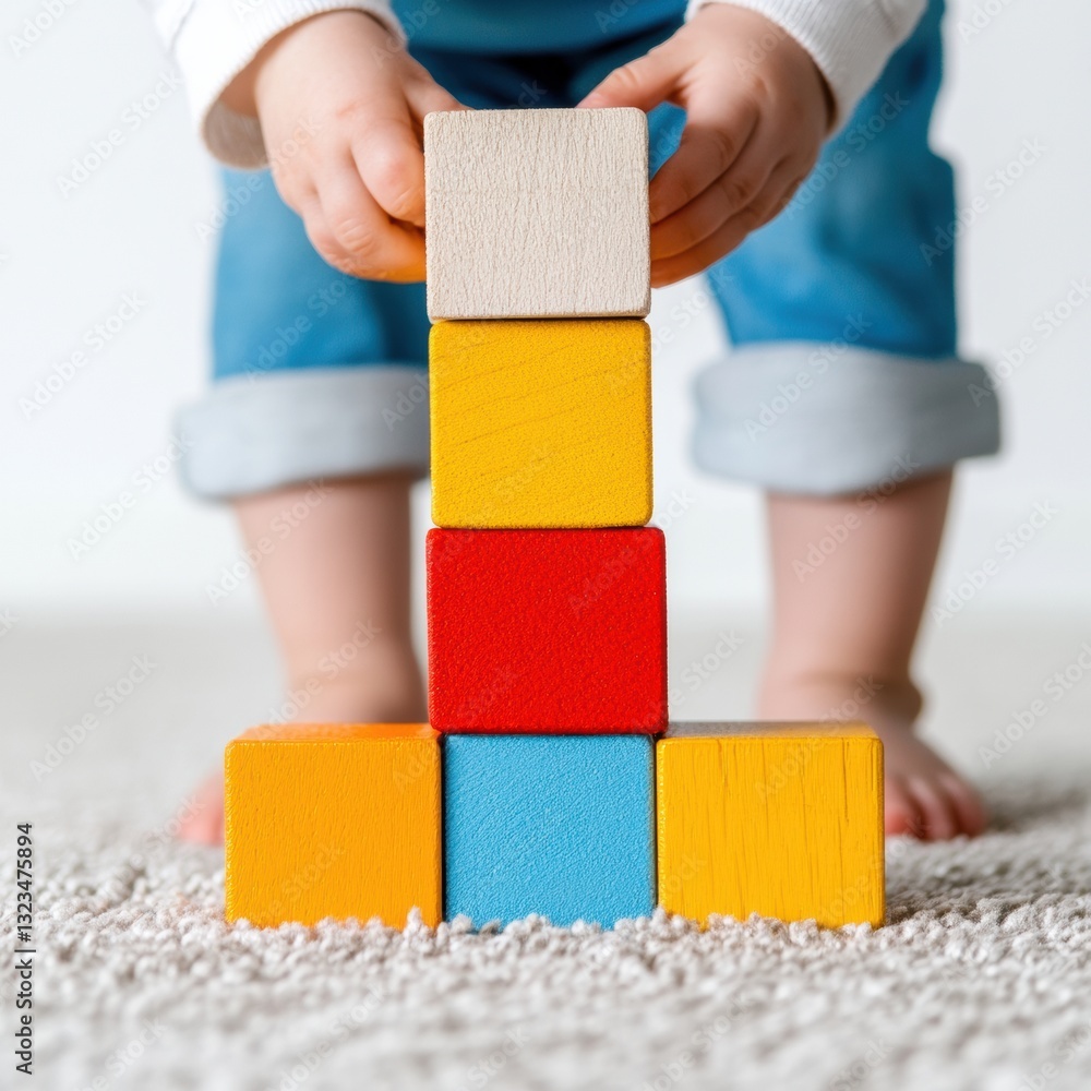 Poster montessori-inspired cognitive play toddlers mindful block stacking reveals emerging early learning n