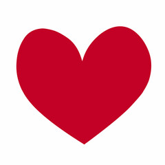 Valentine red heart icon. Heart shape Isolated on white background. love heart vector. Valentine day. Romance.