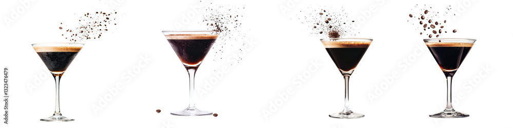 Poster explosion of liquid in and dynamic beverage splashing in glass this high speed photography captures 