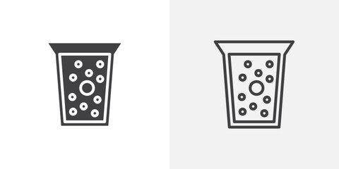 Hard Water icons in filled and outline versions for ui designs