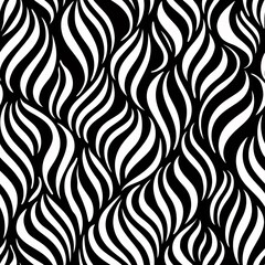 Abstract, black and white geometric, seamless collage pattern