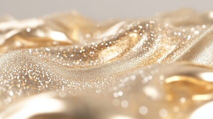 Shimmering golden catching radiating luxury, embodying light with delicate glitter, fabric elegant celebratory glamour background