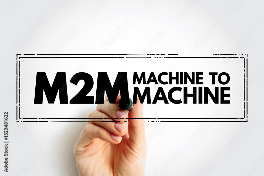 Poster m2m - machine to machine is direct communication between devices using any communications channel, i