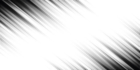 Obraz premium grunge Halftone white and black dots pattern and black gradient grunge texture background. Dotted line comic sport style vector illustration