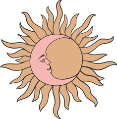 peace sun moon hippy floral pink girly Trending Script Slogan Graphic Tee t-shirt logo artwork typography tote badge emblem crest 