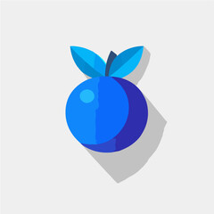 My Simple flat 2D icon blueberry isolated on transparent background, vector, vector, flat design, animation design, simple flat 2D icon, clipart