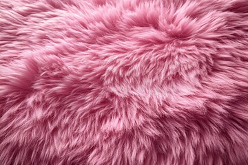 Fototapeta premium A close-up of a plush pink shaggy rug, perfect for cozy home decor, design backgrounds, or textile marketing. Ideal for creating a gentle, inviting atmosphere.