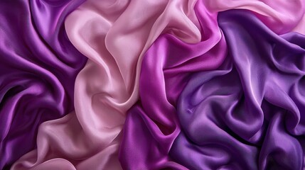 Obraz premium Soft flowing silk fabric in pink and purple tones for backgrounds