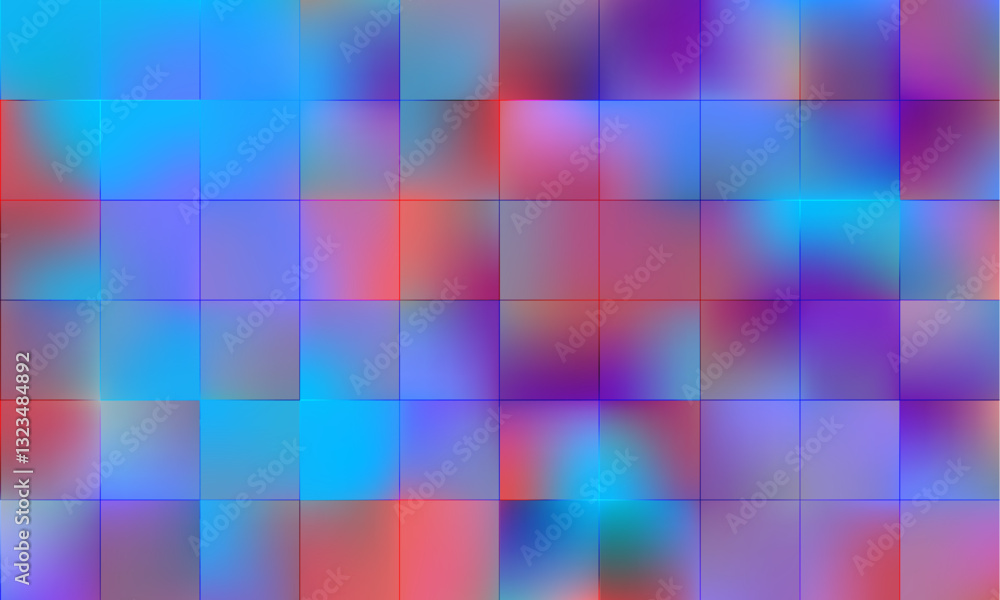 Poster this soft blue lowpoly mosaic abstract background with blurred squares is perfect for creative desig