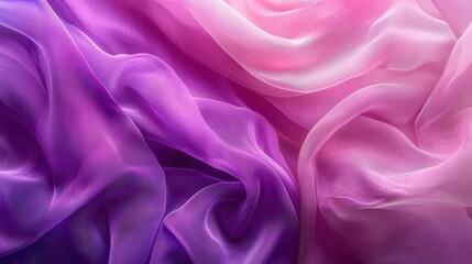 Fototapeta premium Soft Flowing Fabric in Shades of Pink and Purple for Elegant Designs