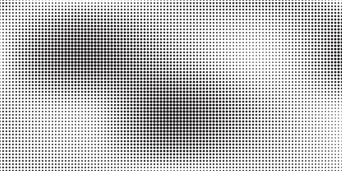 Halftone gradient. Dotted gradient, smooth dots spraying and halftones dot background seamless horizontal geometric pattern vector template set eps 10