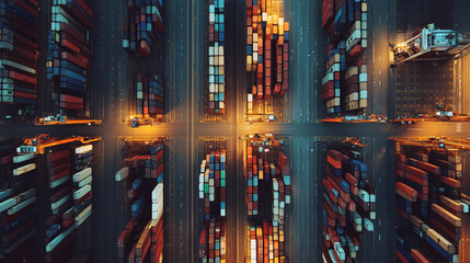 Obraz premium Urban cityscape featuring numerous buildings showcasing modern architecture and the dynamics of urban life