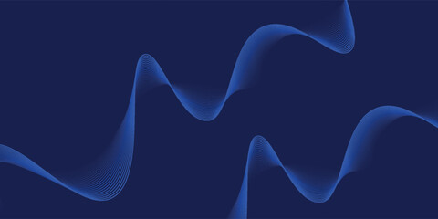 Blue background. Vector abstract, science, futuristic, energy technology concept. Digital image of light rays, stripes lines with blue light over dark blue background.modern