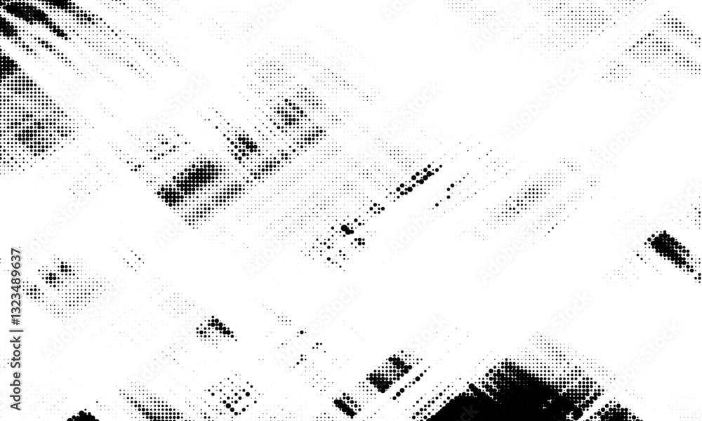Poster vector halftone grunge texture overlay abstract splattered background.