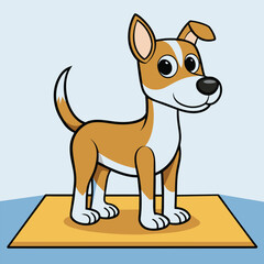 Dog standing on a mat