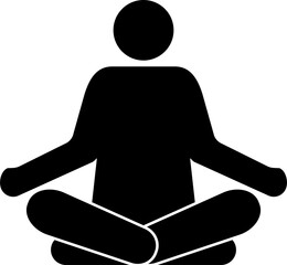 Yoga fitness icon. Meditation logo sign for graphic design, logo, web site, social media, mobile...