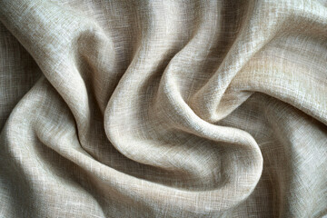 Soft and warm beige fabric texture background in neutral color providing a cozy and inviting design element for interiors