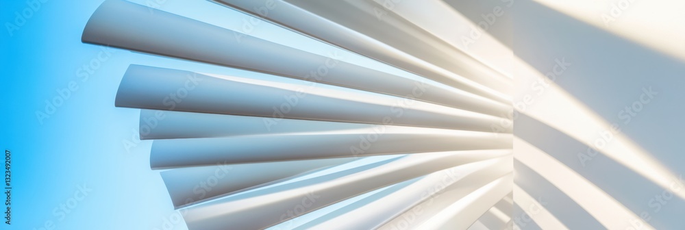 Poster Minimalist Light Control Architectural Window Blinds Showcasing Soft Nordic Design Principles for Contemporary Interior Styling and Spatial Harmony