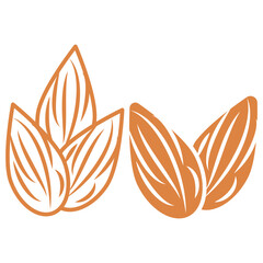 almond icon vector design symbol templates