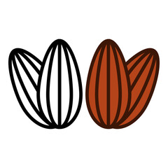 almond icon vector design symbol templates
