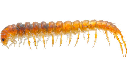 Fototapeta premium Realistic Myriapod Silhouette - Side View Transparent PNG