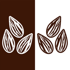 almond icon vector design symbol templates
