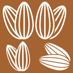 almond icon vector design symbol templates