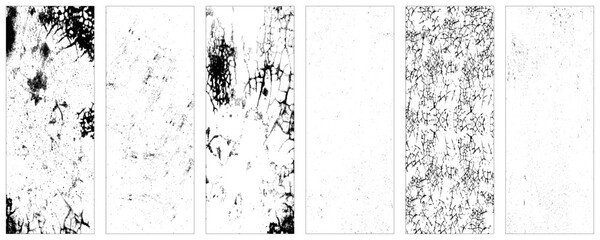 Abstract illustration surface dust and rough dirty wall background set  with empty template. Distress and grunge effect concept