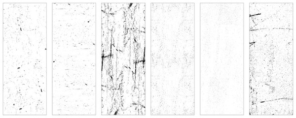 Set of Black and white grunge. Distress overlay texture. Surface dust and rough dirty wall background concept. Distress illustration 
