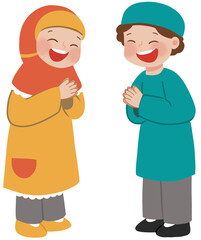 Muslim celebrate eid al fitr