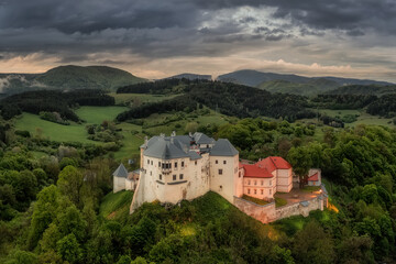 National cultural monument medieval Lupca Castle near Banska Bystrica
