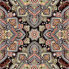 seamless texture with paisley pattern