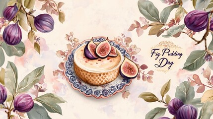 Fig Pudding Day, illustration

