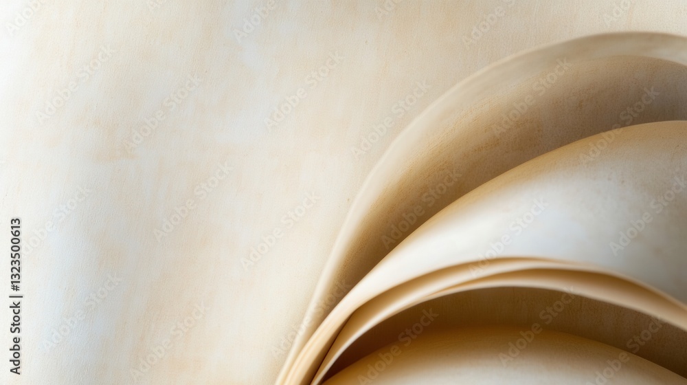 Poster elegant book page texture representing knowledge and creativity, featuring subtle cream and brown to