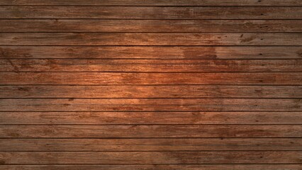Obraz premium A dark brown wooden plank texture with a weathered and rustic appearance, featuring horizontal alignment and visible grain patterns.