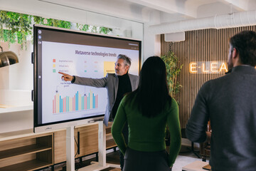 Professional presentation on technology trends in modern office