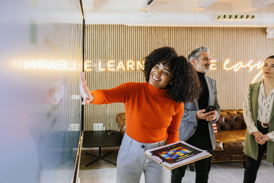 Group Engaging in Creative Brainstorming Session