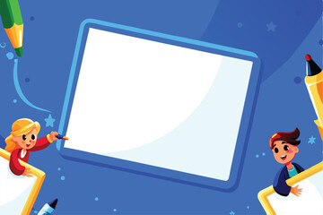 Create a vibrant vector background featuring diverse, cartoon-style teachers in a lively classroom setting, showcasing dynamic poses and expressions.