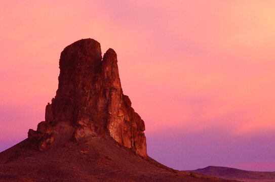 Winter predawn sunrise Chaistla Butte Monument Valley Arizona