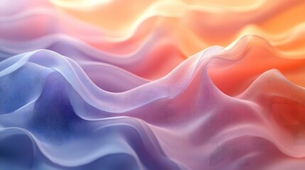 Obraz premium Abstract Flowing Fabric in Soft Pastel Tones Ai Generated