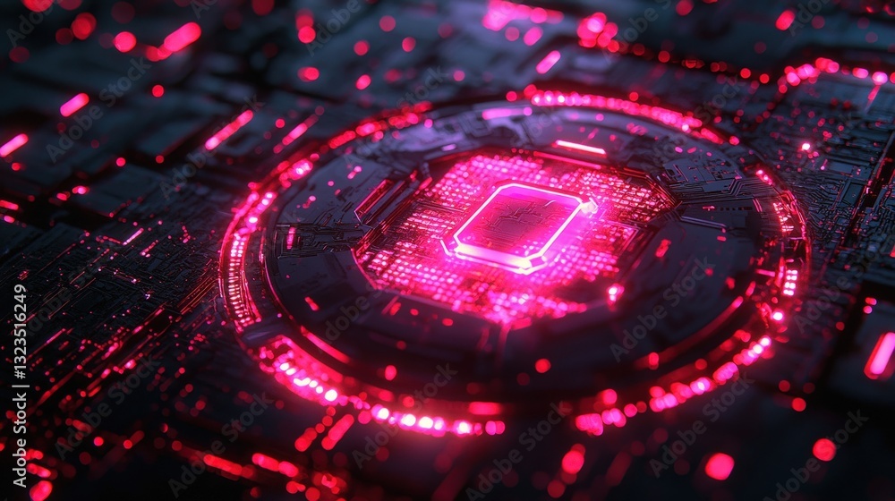 Poster high-performance central processing unit cpu showcasing cutting-edge technology and design