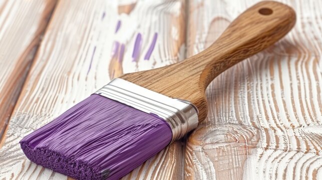 Purple Paintbrush: A paintbrush with a striking purple handle, perfect for artists who want to infuse their work with a touch of personality and vibrant creativity.