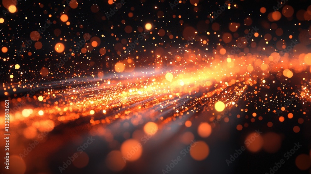 Poster blur of light creating an abstract visual effect with a focus on motion and brightness