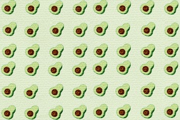 green aesthetic background with an avocado pattern, paper texture background, watercolor background