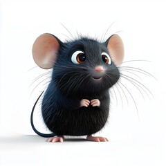 rat on white background