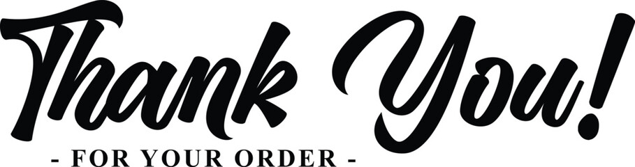 Thank You for Your Order. Elegant Thank You for Your Order Design with Stylish Graphics. Sophisticated Thank You for Your Purchase Image with Modern Elements. Chic Thank You for Your Order Graphic